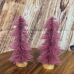 Pink Holiday Miniature Trees